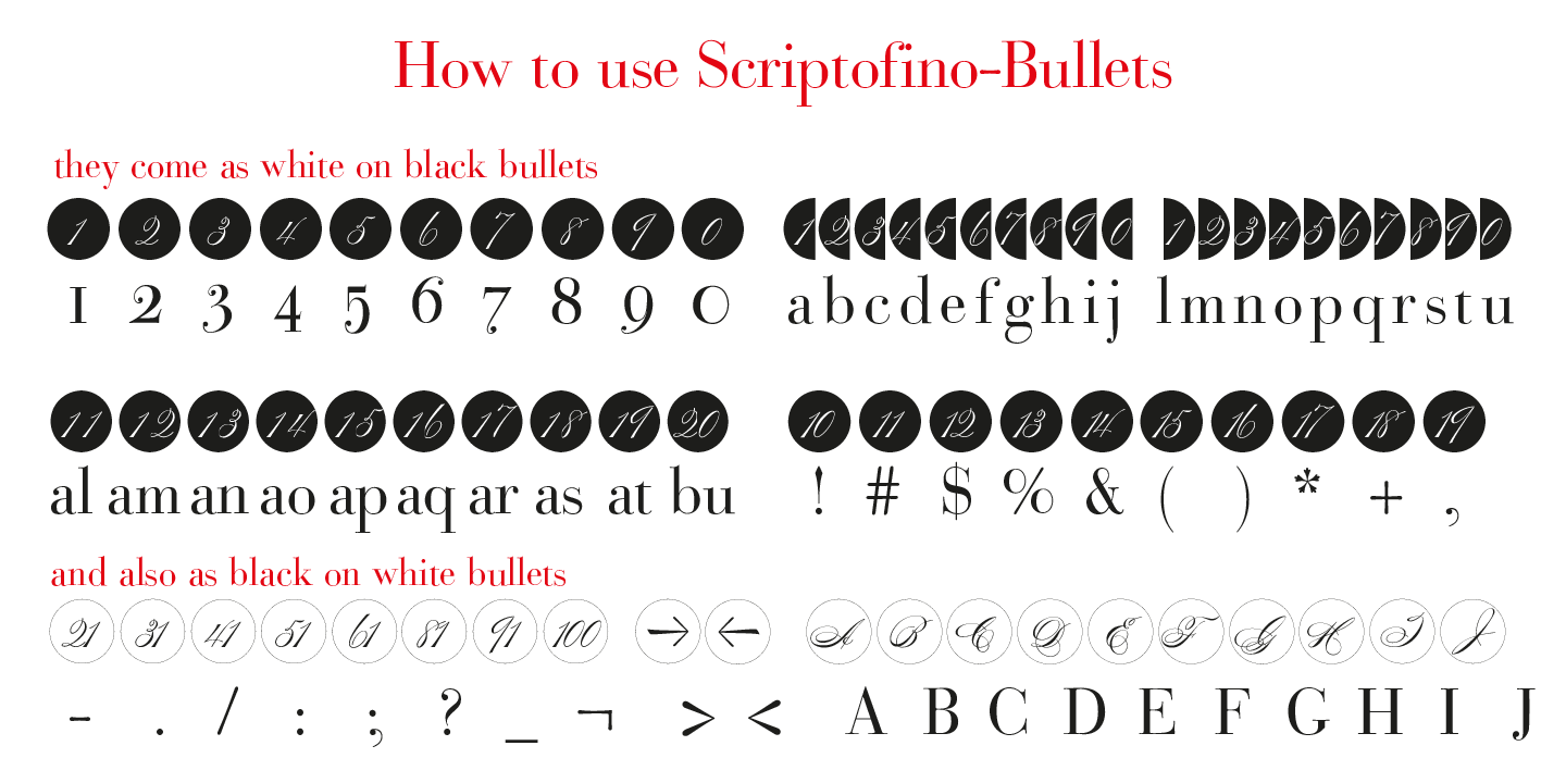 Example font Bullets #2